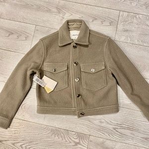BNWT Aritzia Wilfred Free The Ganna Cropped Shirt Jacket